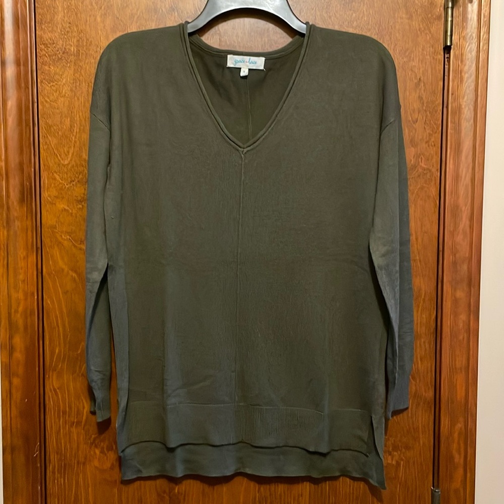 Grace & Lace V-neck Sweater
